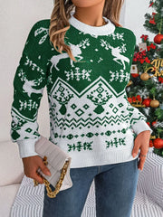 Classic Red Fair Isle Reindeer Christmas Sweater - View 11 | TEVQA