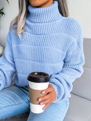 Chunky knit turtleneck sweater - View 6 | TEVQA