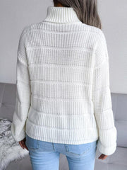 Chunky knit turtleneck sweater - View 15 | TEVQA