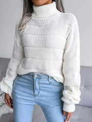 Chunky knit turtleneck sweater - View 14 | TEVQA