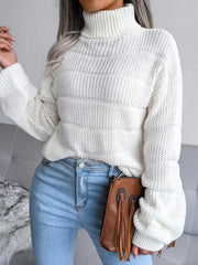 Chunky knit turtleneck sweater - View 11 | TEVQA