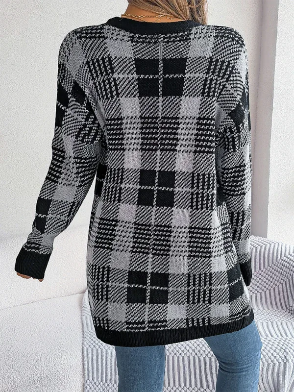 Buffalo Plaid Cardigan - View 9 | TEVQA