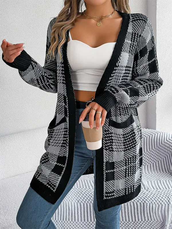 Buffalo Plaid Cardigan - View 7 | TEVQA