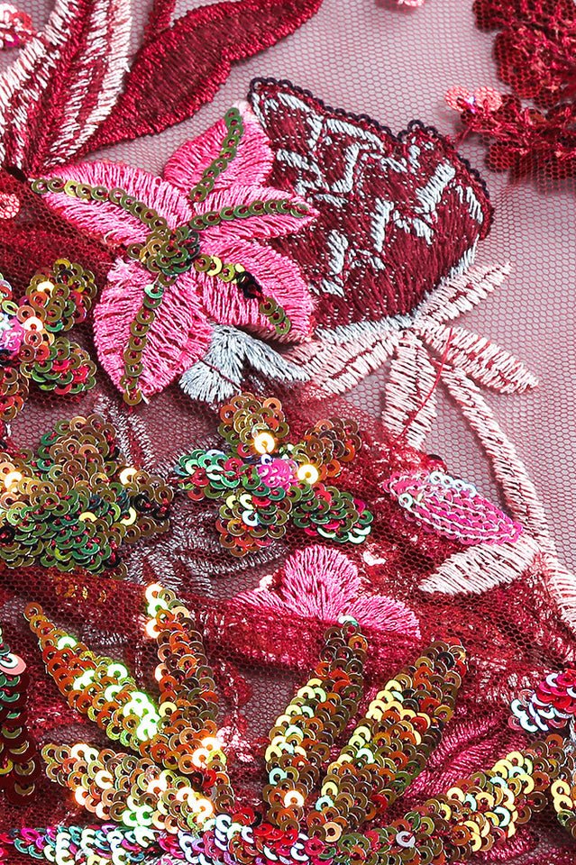 Jangeel Pink Slit Sequin Dress - Tevqa