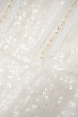 Kamiyah White Mesh Midi Dress - View 9 | TEVQA
