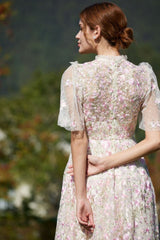 Lavish Embroidered Tulle Maxi Dress - Tevqa