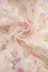 Lavish Embroidered Tulle Maxi Dress - Tevqa