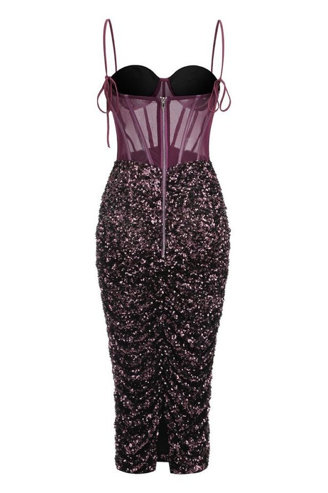 Layla Sequin Corset Dress - Tevqa