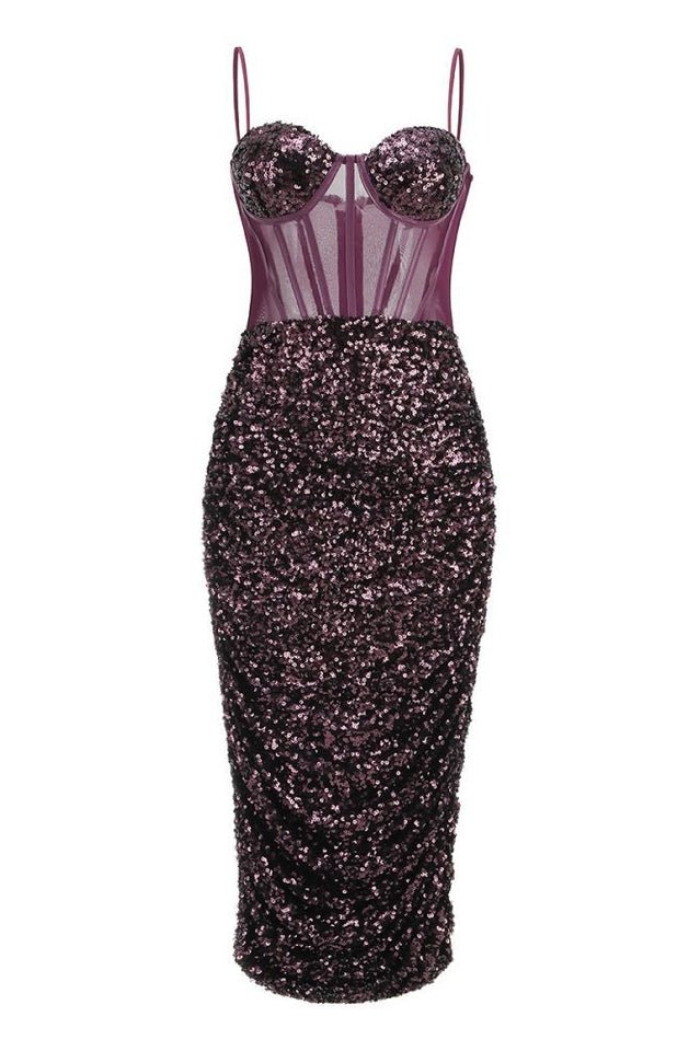 Layla Sequin Corset Dress - Tevqa