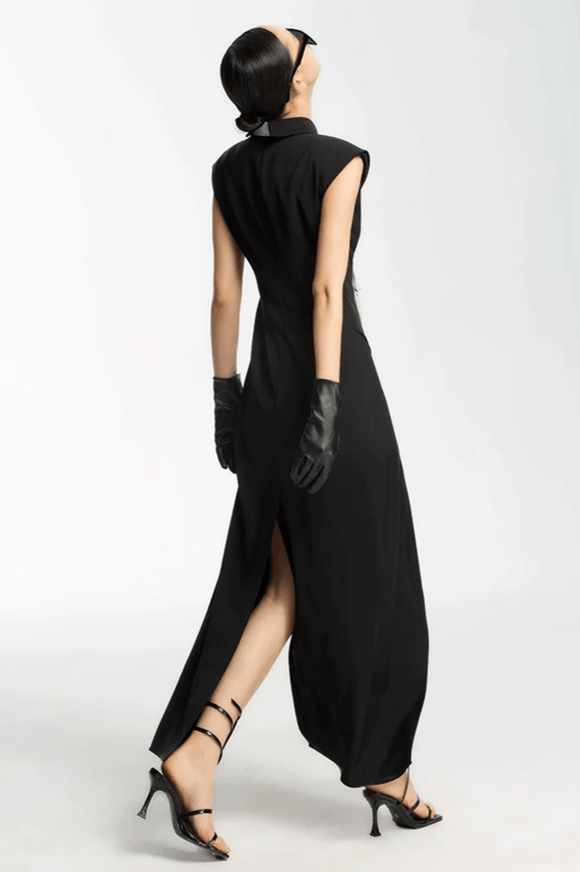 Liberty Midi Dress With Tie Detail - Tevqa