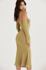 Naomi Halter Midi Dress - Tevqa