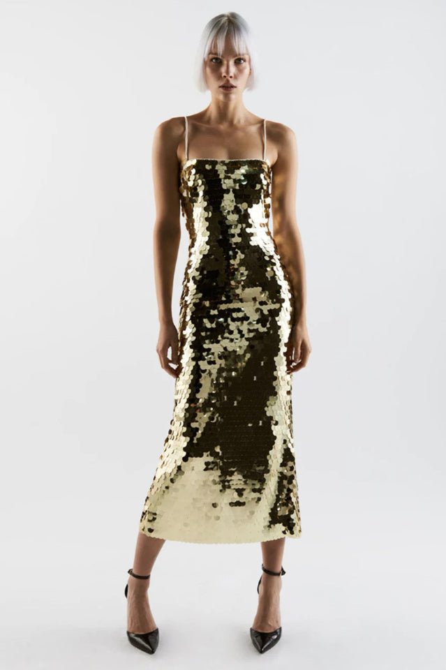 Phoenix Sequin Slip Dress - Tevqa