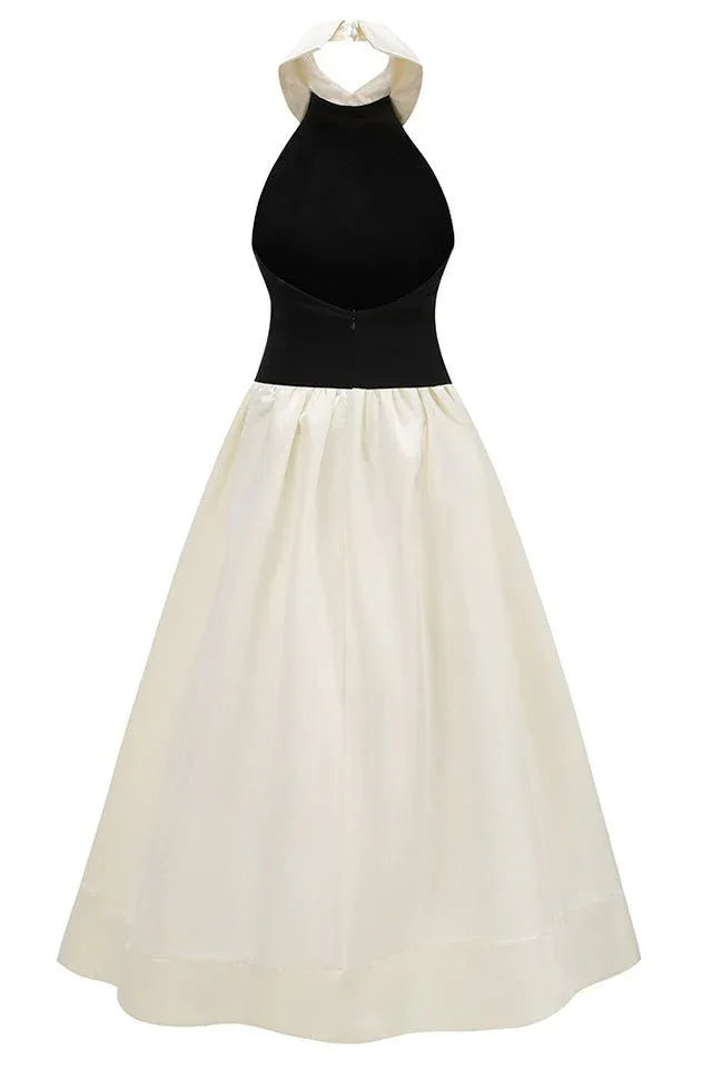 Sleeveless maxi dress with lapel collar - View 7 | TEVQA