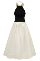 Sleeveless maxi dress with lapel collar - View 7 | TEVQA
