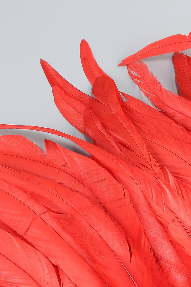 Strapless Feather Sequin Midi Dress - Tevqa