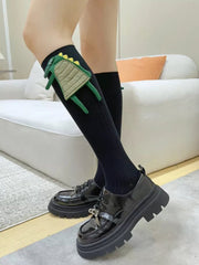Unisex Ribbed Cotton Socks with 3D Dragon Spikes - TEVQA