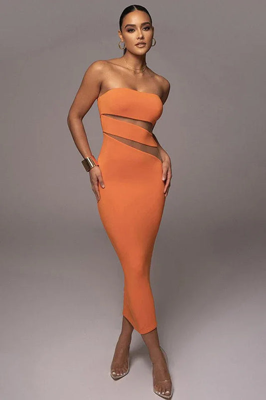 Unpredictable Midi Dress - TEVQA