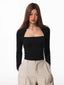 Women's Black Mock Two - Piece Bolero Slim Crop Top - TEVQA
