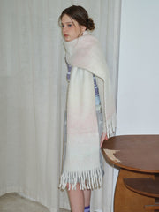 Ombré Wool Blend Gradient Scarf