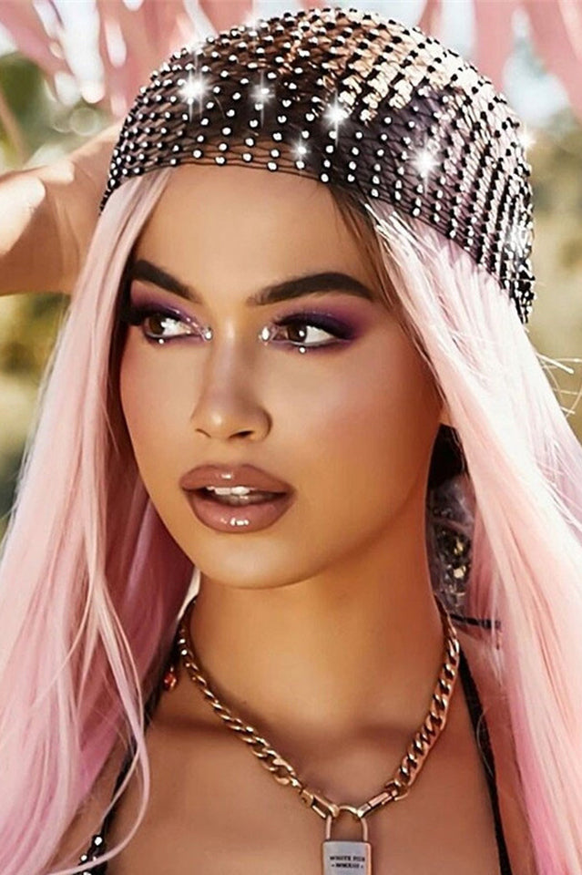 Sparkling Rhinestone Turban Cap | Dress In Beauty