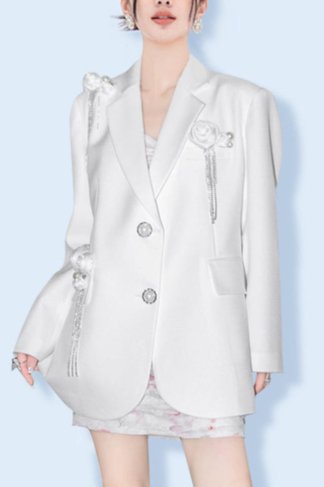 In Bloom Floral-appliqu¨¦ Blazer | Dress In Beauty