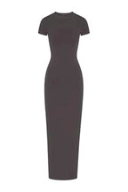 Vintage inspired crew neck maxi dress - View 9 | TEVQA