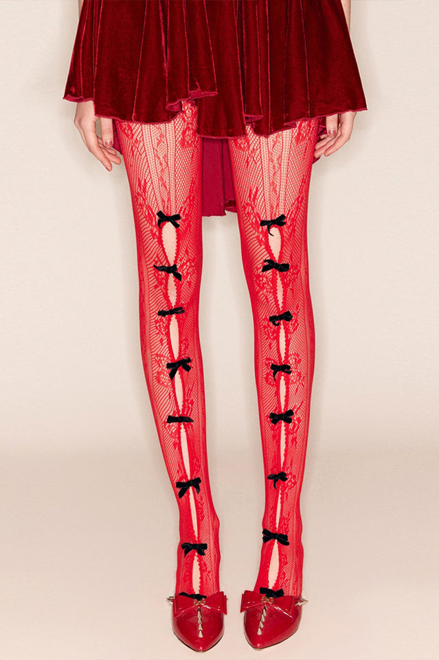 Next Level Sweetheart Lace Tights | Dress In Beauty