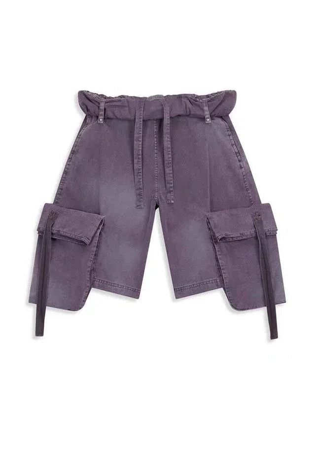 OPEN YY Rolled Waist Cargo Shorts - View 11 | TEVQA