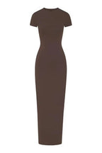 Vintage inspired crew neck maxi dress - View 10 | TEVQA