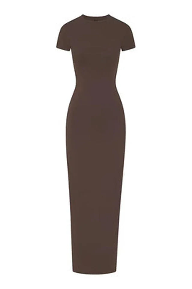 Vintage inspired crew neck maxi dress - View 10 | TEVQA