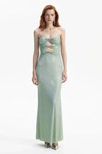 Sebille Embellished Bow Detail Maxi Dress - TEVQA
