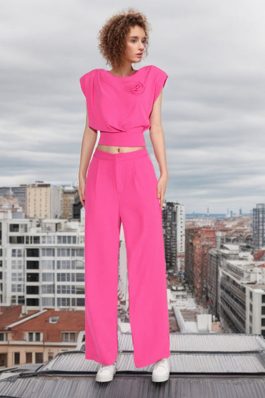 Sleeveless Bow Top & Pants Set | Dress In Beauty