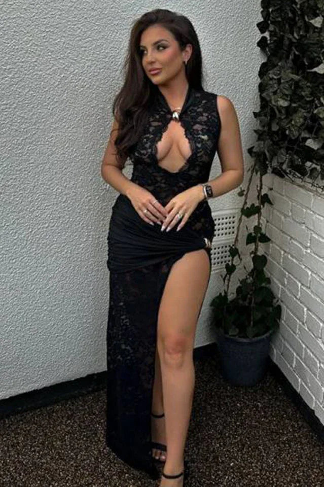 Maxi Lace Dress - View 7 | TEVQA