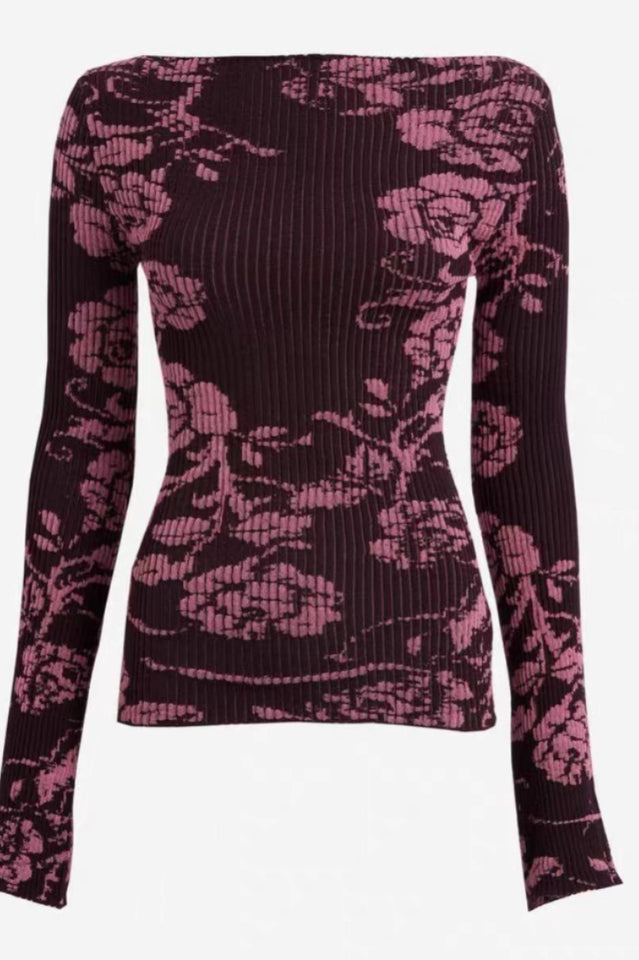 Vic Long Sleeve Rib-knit Top | Dress In Beauty