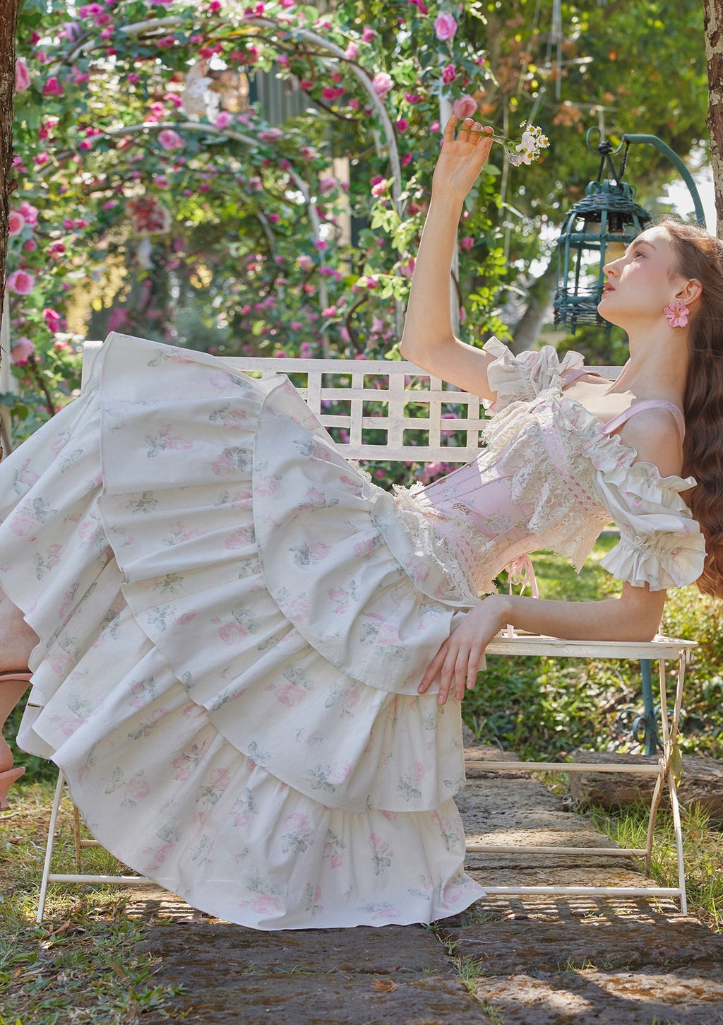 White cotton corset dress - View 10 | TEVQA