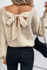 Tie Back Drop Shoulder Sweater | Dress In Beauty