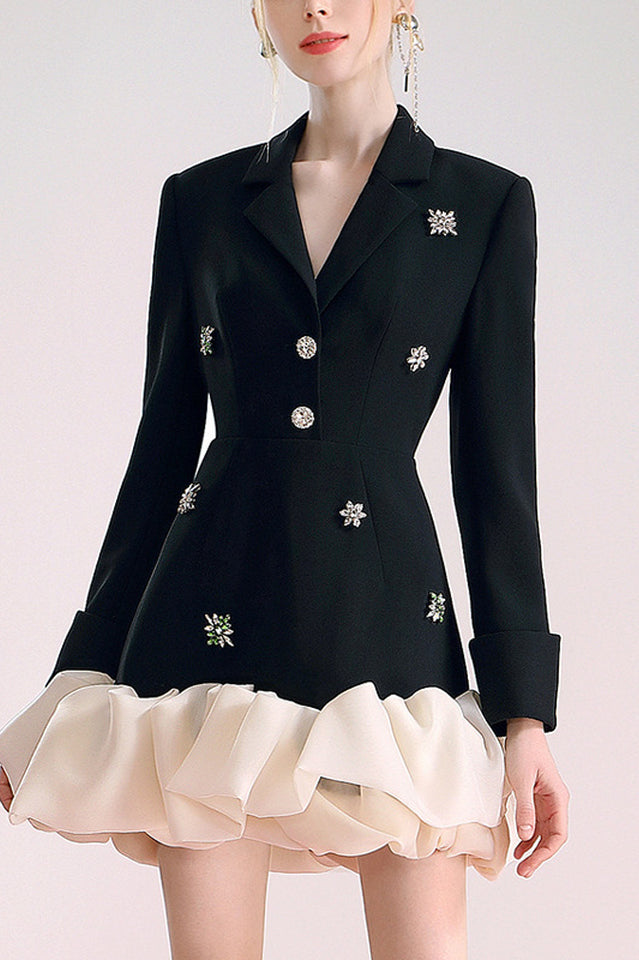 Aubrey Diamante Organza Blazers | Dress In Beauty