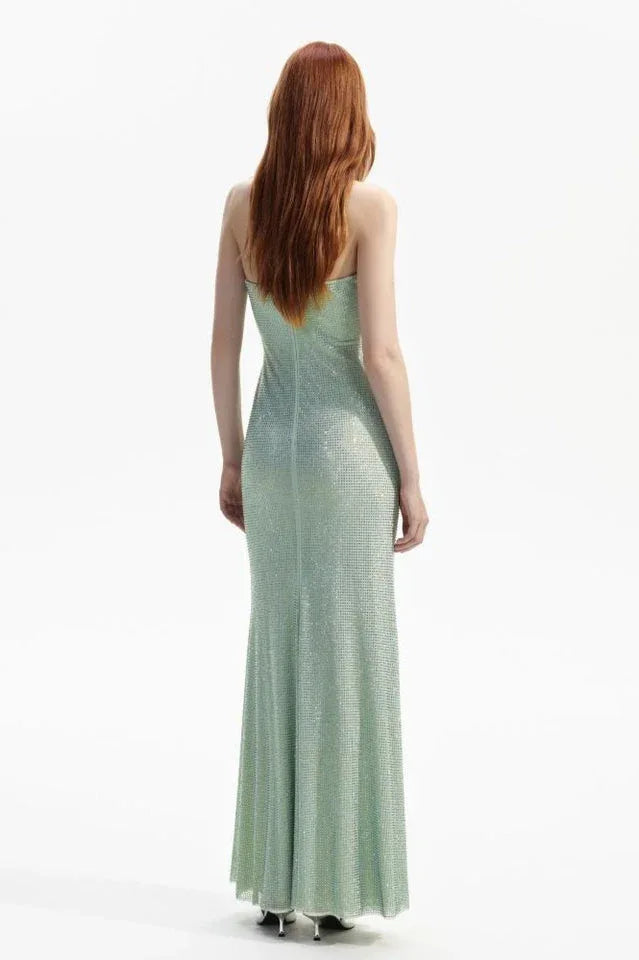 Sebille Embellished Bow Detail Maxi Dress - TEVQA