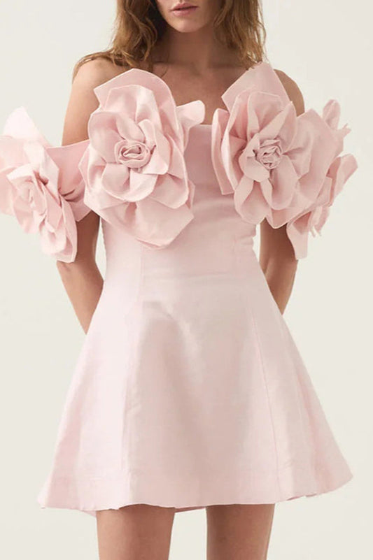 Chabela Flower Off-Shoulder Mini Dress | Dress In Beauty