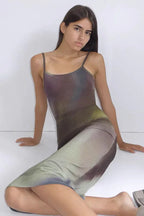 Digital floral print maxi dress - View 9 | TEVQA