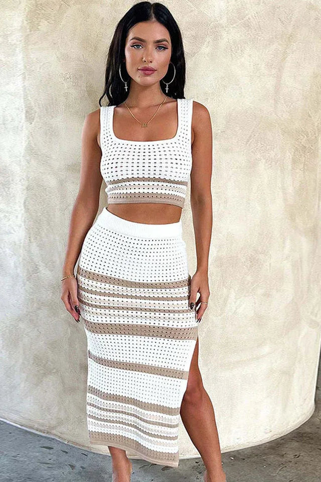 Midi Skirt Set with Cropped Tank Secondary image