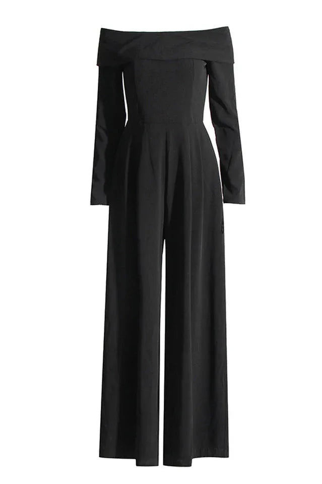 Vesper Off The Shoulder Crepe Jumpsuit - TEVQA