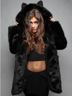 Wildcat Leopard Print Faux Fur Coat - TEVQA