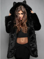 Wildcat Leopard Print Faux Fur Coat - TEVQA