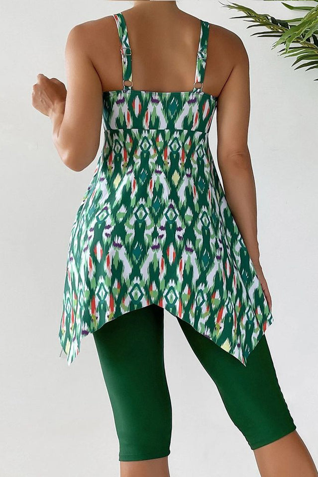 (S-3XL) Allover Print Asymmetrical Hem 2 Piece Set | Dress In Beauty