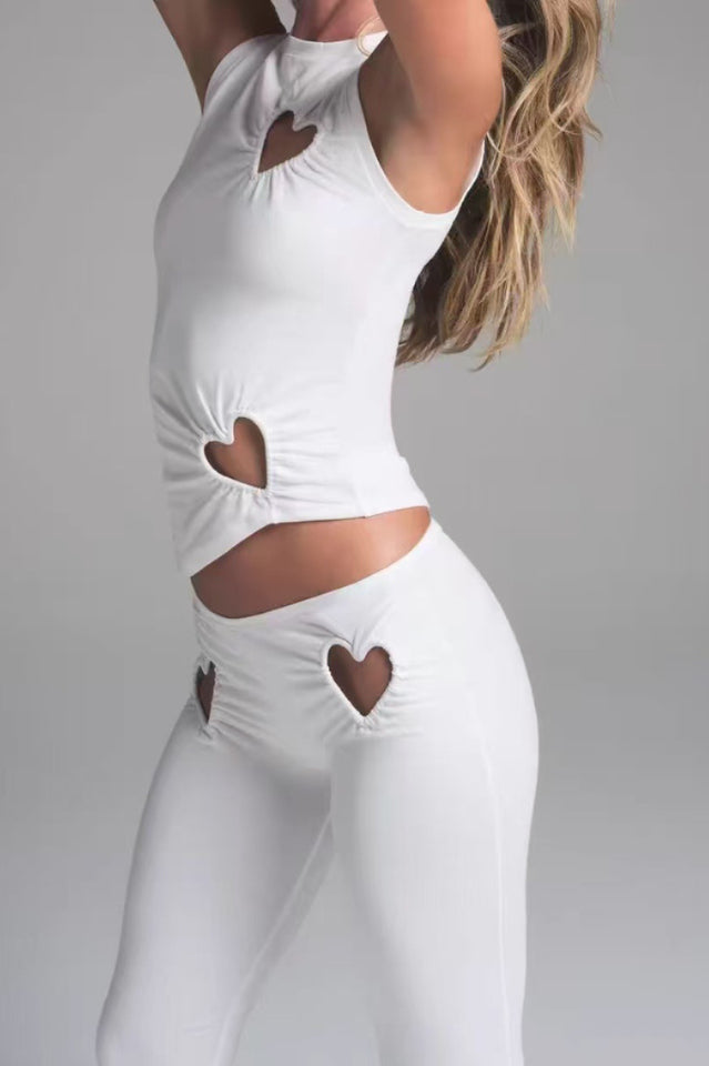 SKIMS Heart Flare Leggings Set | Dress In Beauty