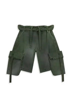 OPEN YY Rolled Waist Cargo Shorts - View 9 | TEVQA