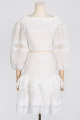 Raina White One-Shoulder Embroidered Set | Dress In Beauty