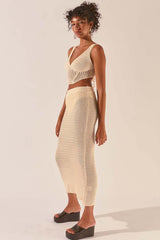 Crochet Midi Top + Skirt Set | Dress In Beauty