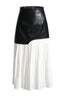 High Waist Patchwork Midi Skirt - View 6 | TEVQA